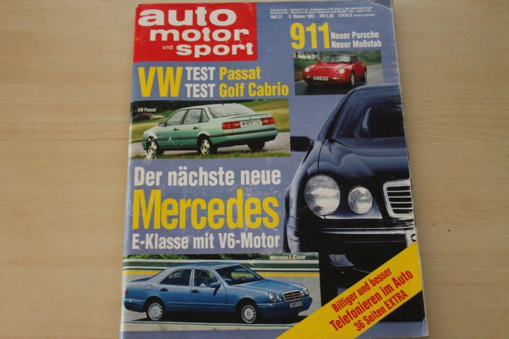 Deckblatt Auto Motor und Sport (21/1993)